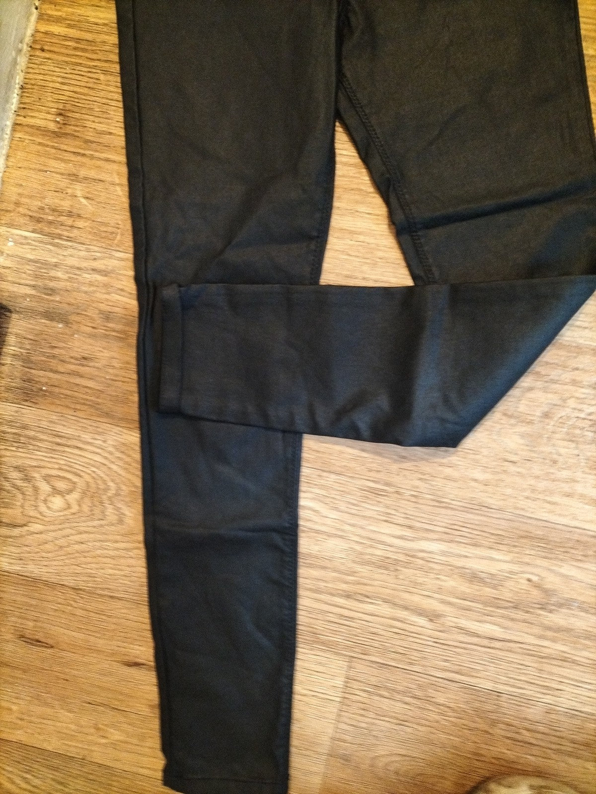 Girls George Size 10-11 Years Black Pleather Leggings