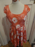 Ladies Oasis Size 8 Pink With White Floral Short Sleeve Dress