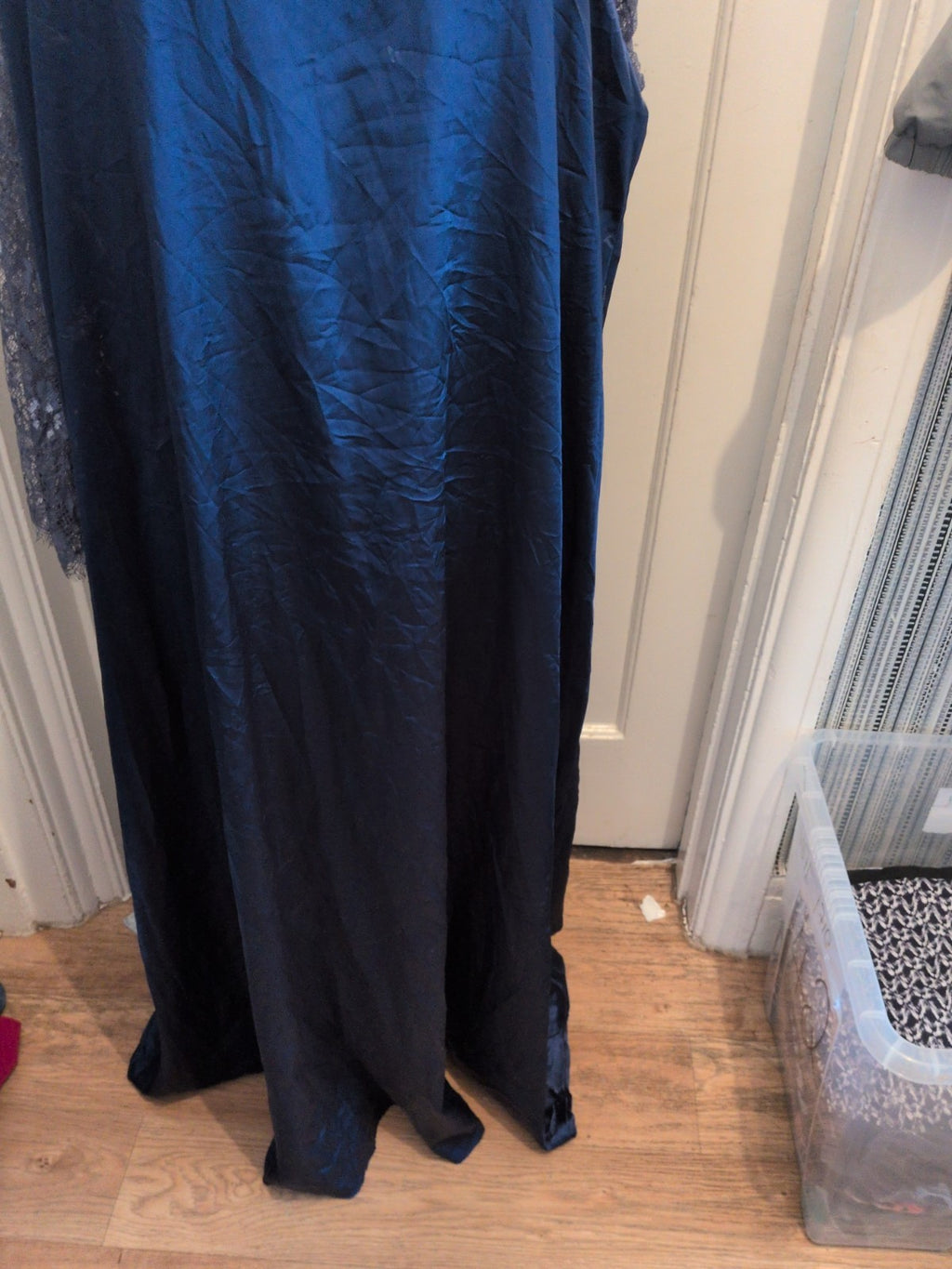 Shein Curve 2XL V Neck Navy Long Length Night Dress