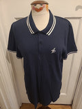 Mens Pep&Co Size Medium Navy Collared Polo Shirt