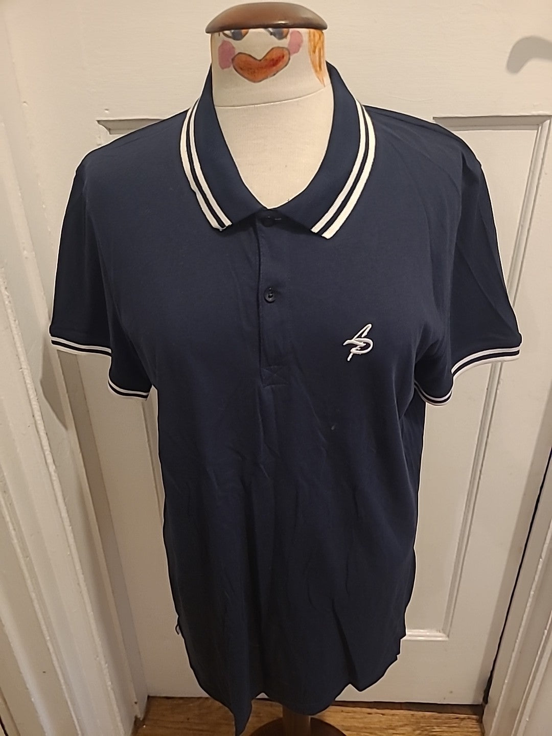Mens Pep&Co Size Medium Navy Collared Polo Shirt