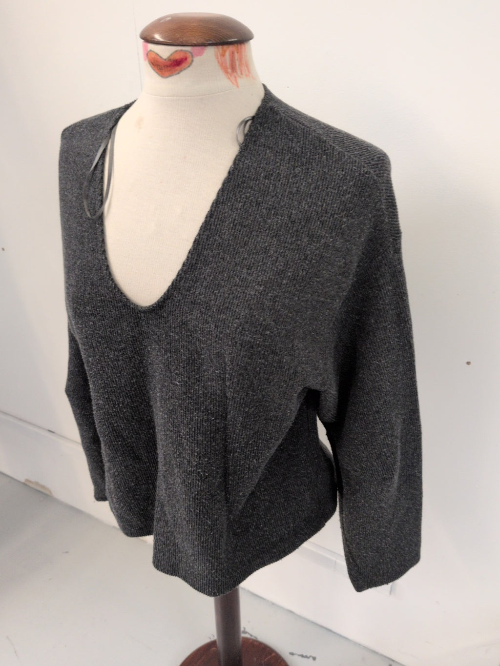 Primark Large V Neck Jumper Grey