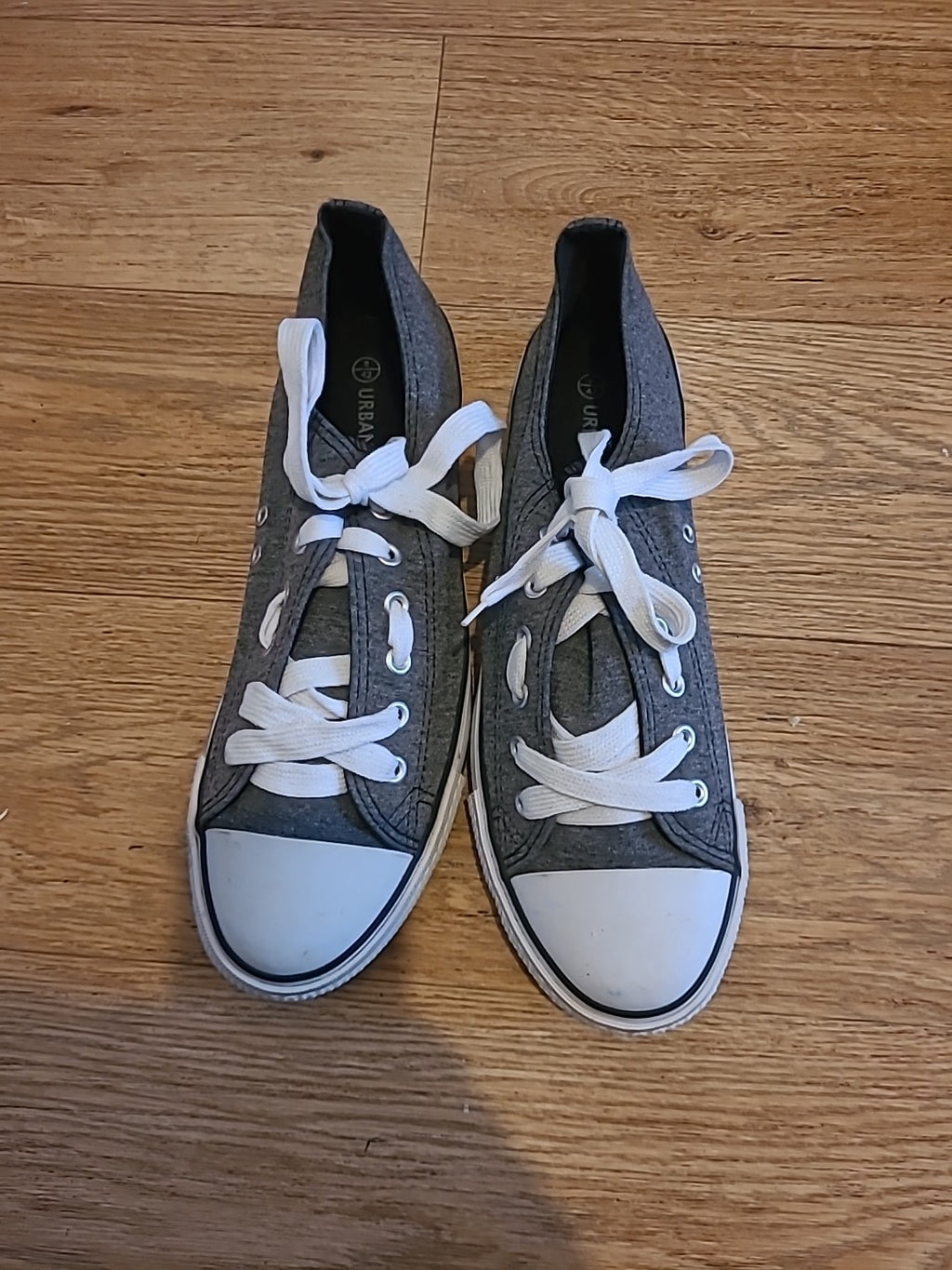 Mens Urban Size Uk 8 Grey Lace Up Pumps