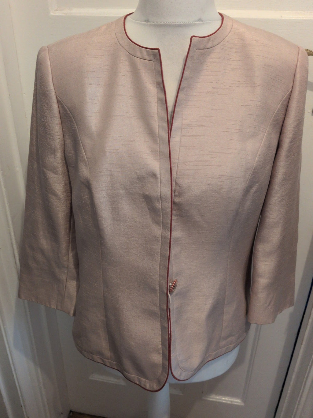 Jacques Vert 14-16 Pale Gold Lined Blazer Padded