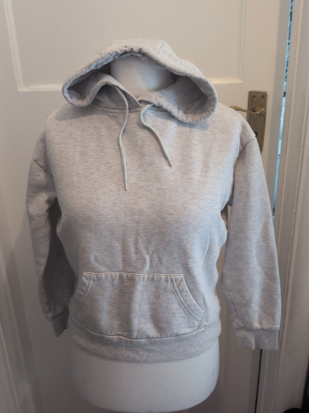 Primark 10/12 Pale Grey Long Sleeved Pullover Hoodie