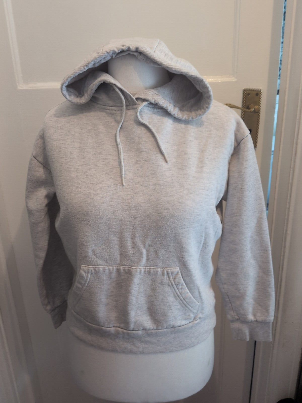 Primark 10/12 Pale Grey Long Sleeved Pullover Hoodie