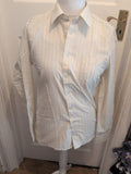 Mens Antonio Vitali 15.5 Collar Pale Cream And White Long Sleeve Shirt