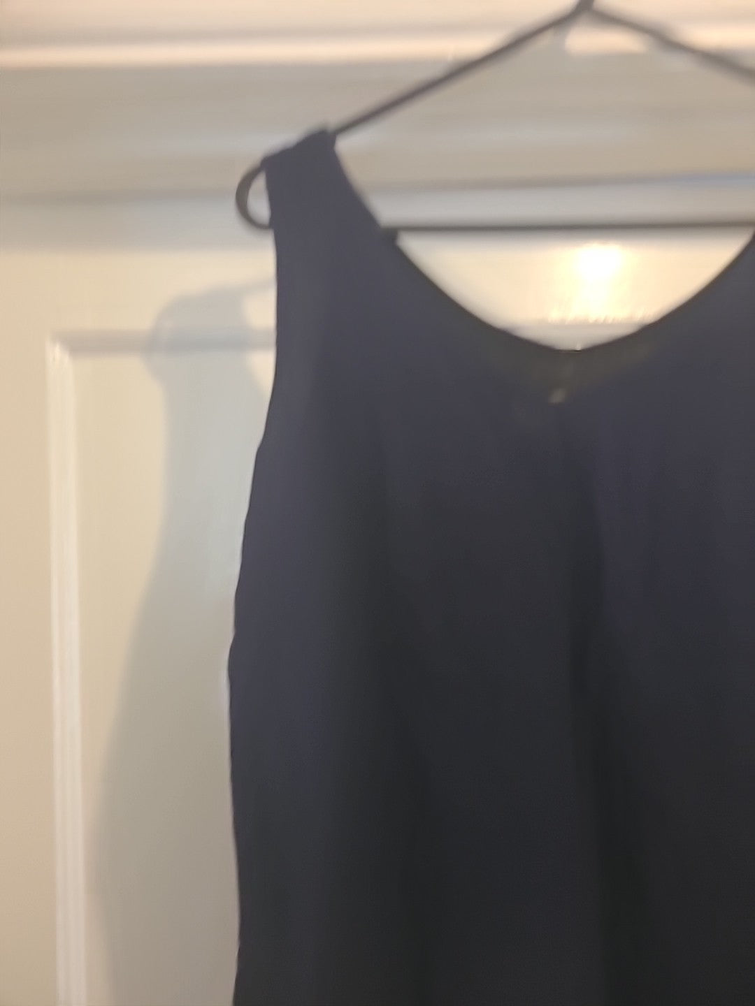 Ladies Wheaton&Katzltd Size 8 Navy Lined Sleeveless Tshirt
