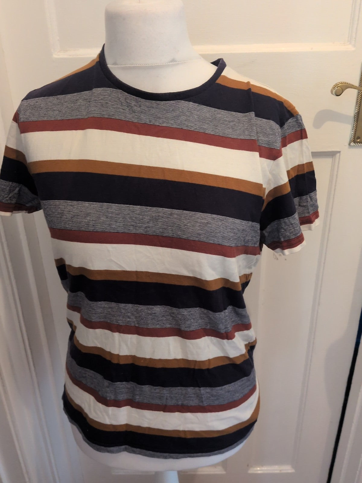 Peacocks Small Multi Stripe Short Sleeve T-shirt