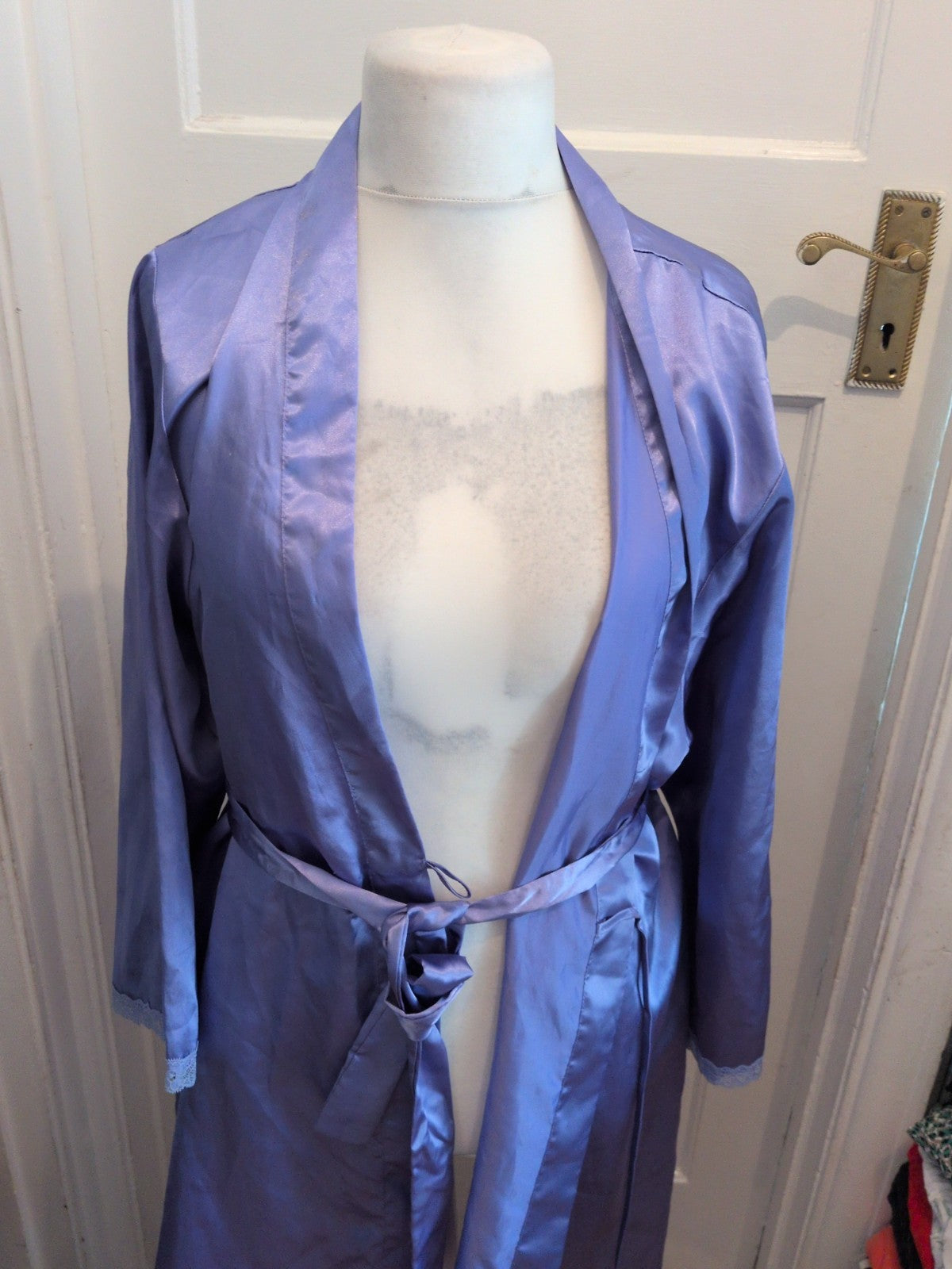 Pretty Secrets 14 Purple Belted Satin Style Robe