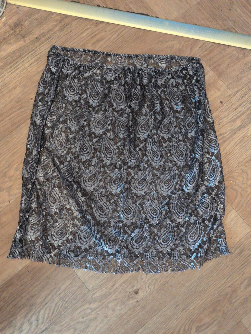 Ladies Large Silver And Grey See Through Skirt