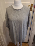 Mens George Size 4XL Grey Plain Short Sleeved Tshirt