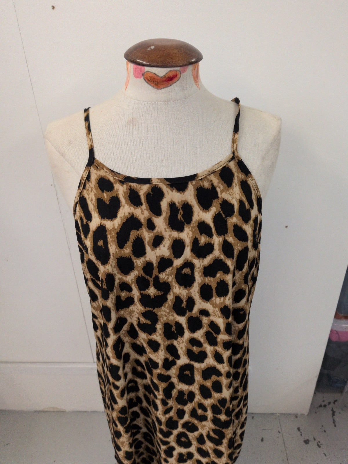 Shein Large Animal Print Sleeveless Split Hem Dress
