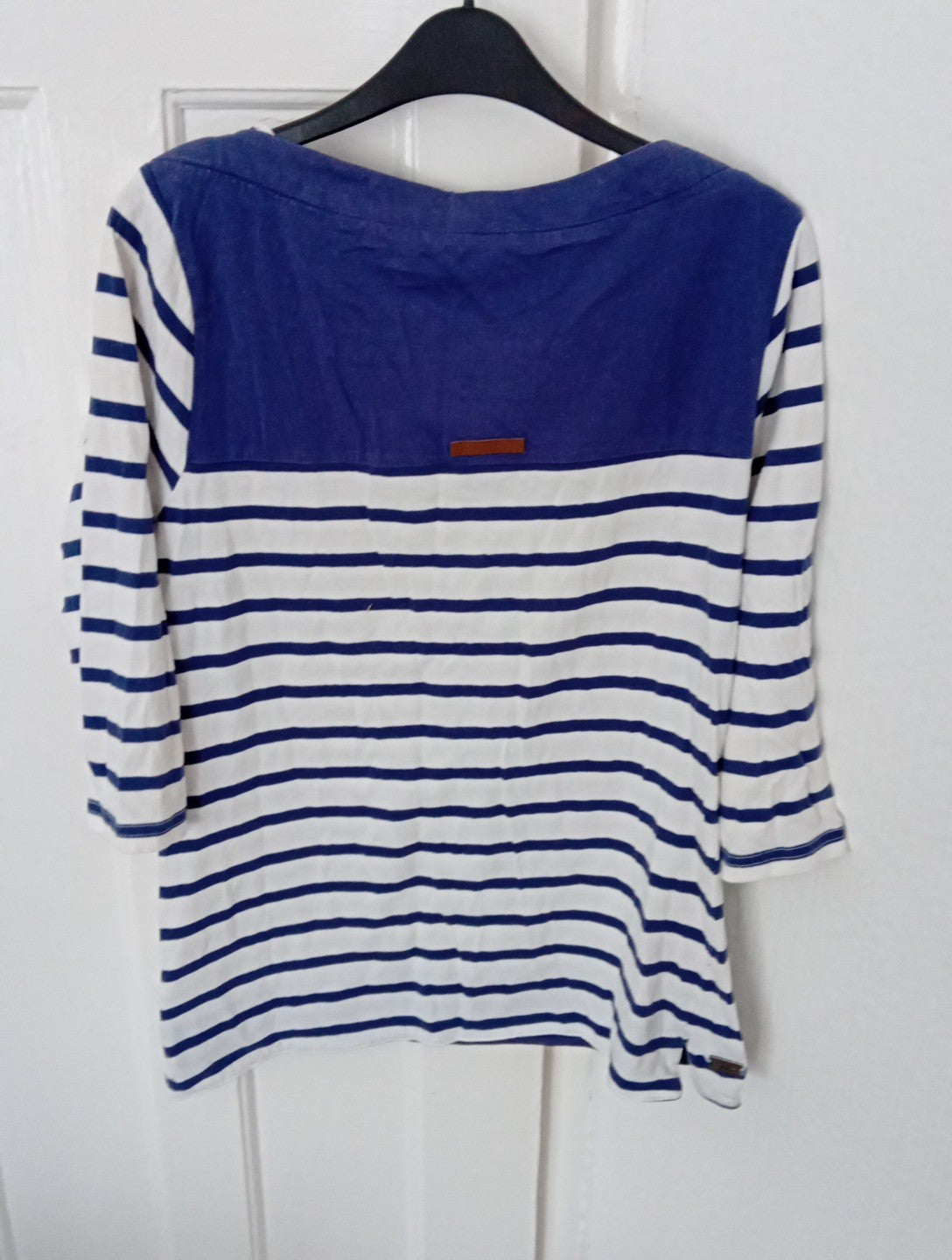 Ladies Regatta 3/4 Striped Top Blue/white Size 12