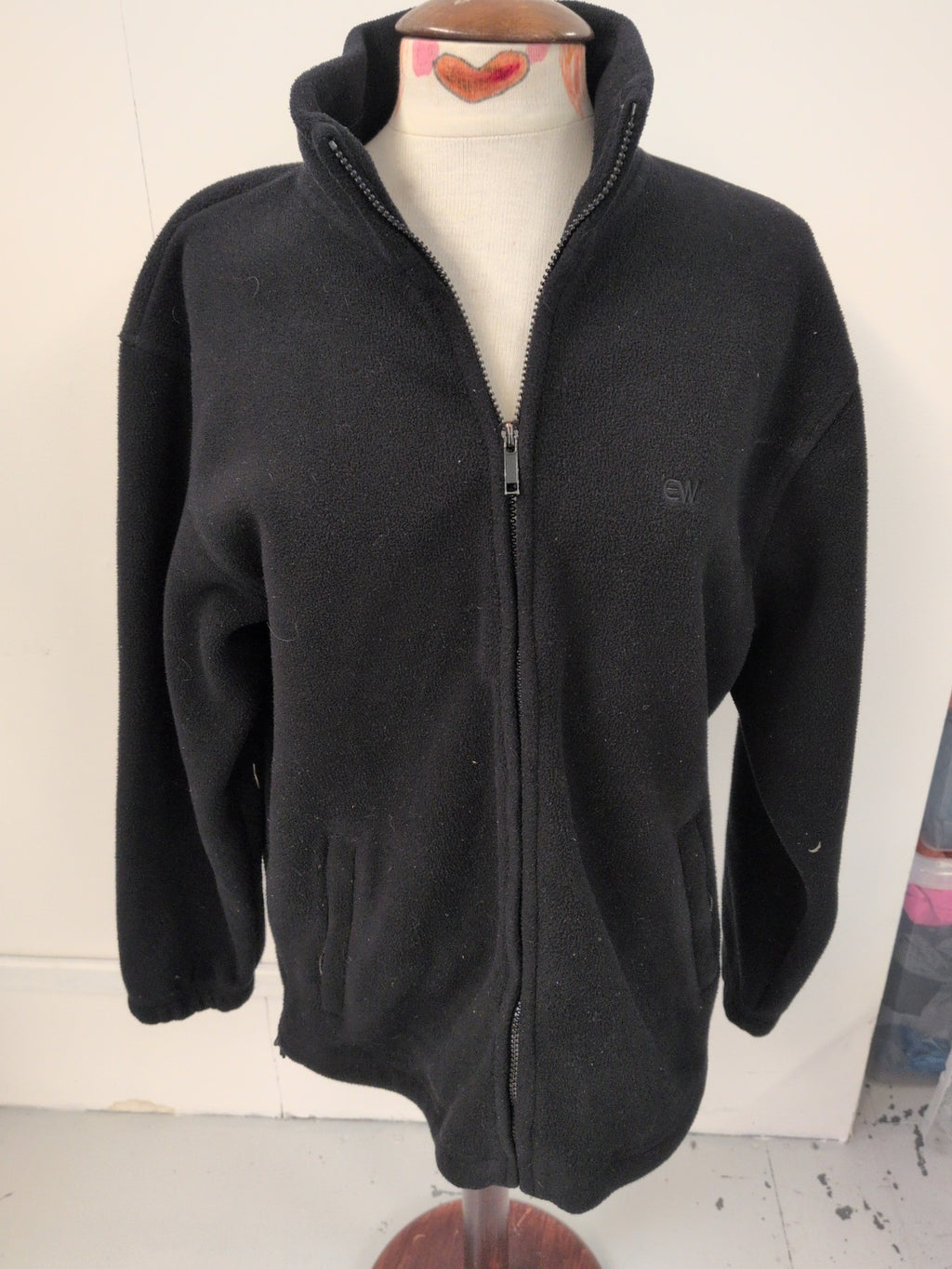 Easy Wear Large Black Full Zip Jumper