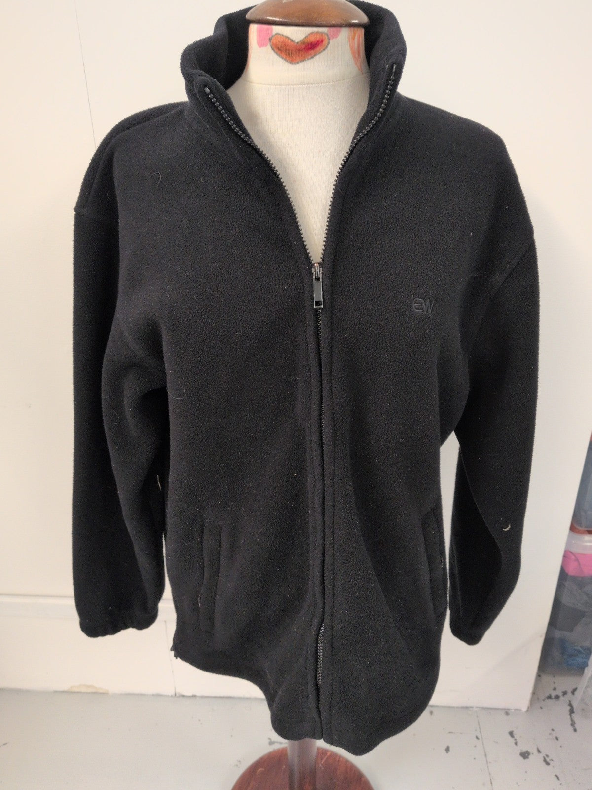 Easy Wear Large Black Full Zip Jumper