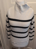 Tommy Hilfiger Small Black And White Stripe Long Sleeve Jumper
