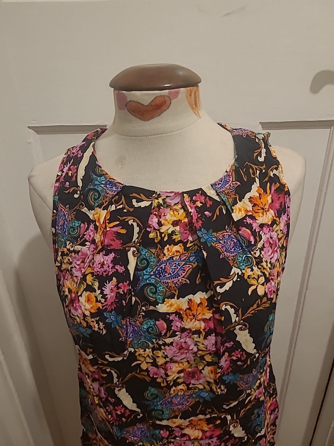 Ladies New Look Size 12 Bright Coloured Sleeveless Dress