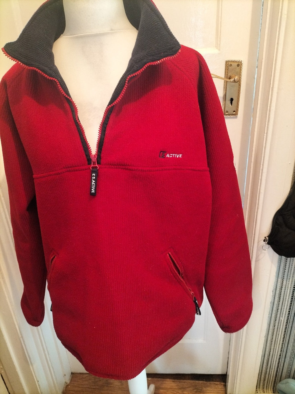 Mens CS Active Size XL Red Pullover Jumper