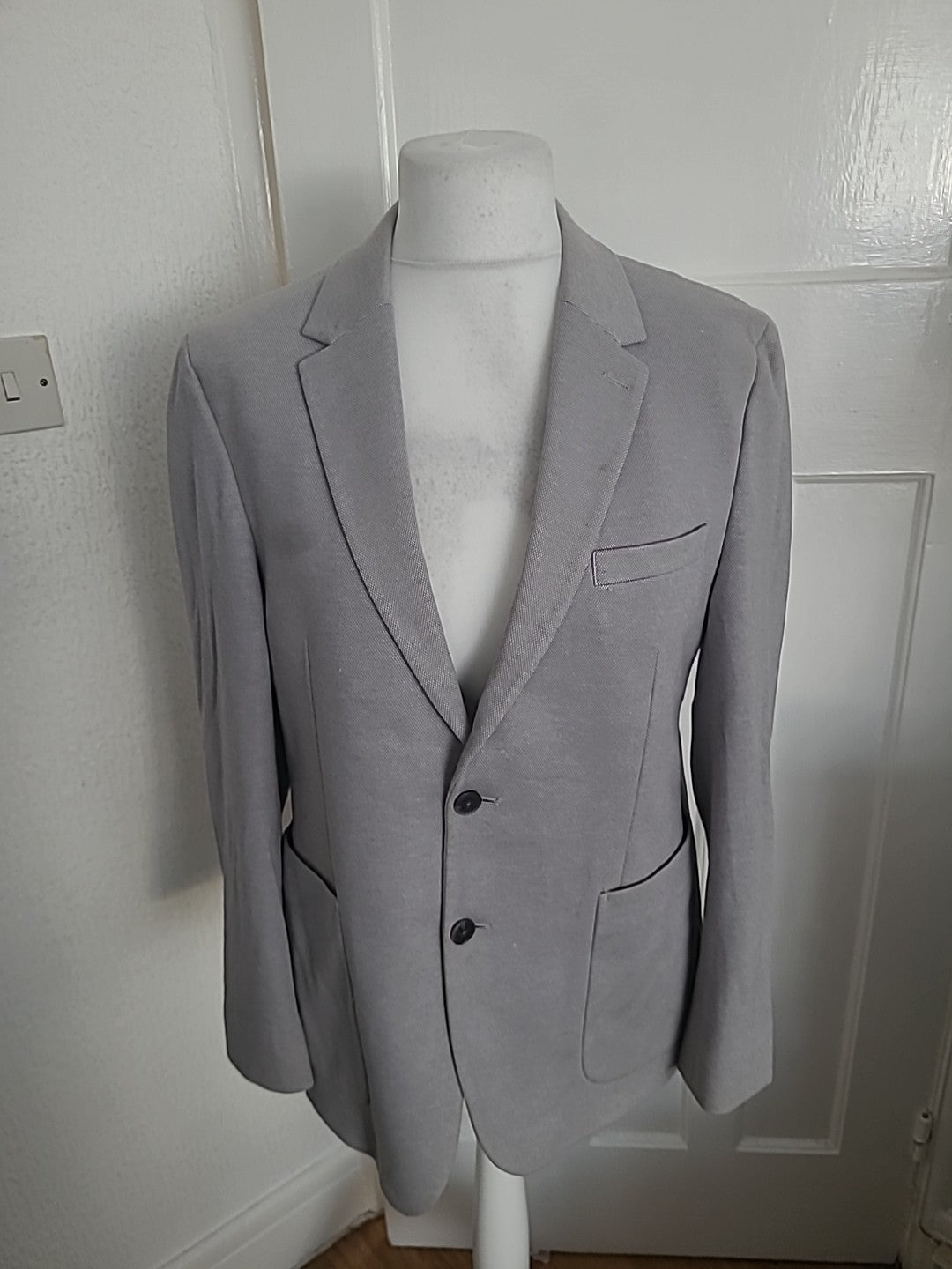Mens Marks And Spencer Size 42" Slim Grey Jacket Suit