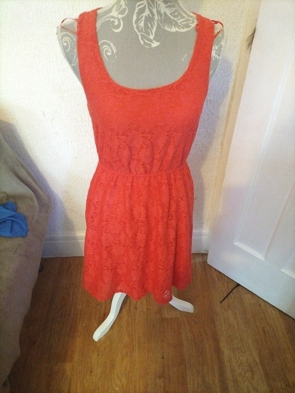Brand New Ladies Belle Small Cerise Sleeveless Dress