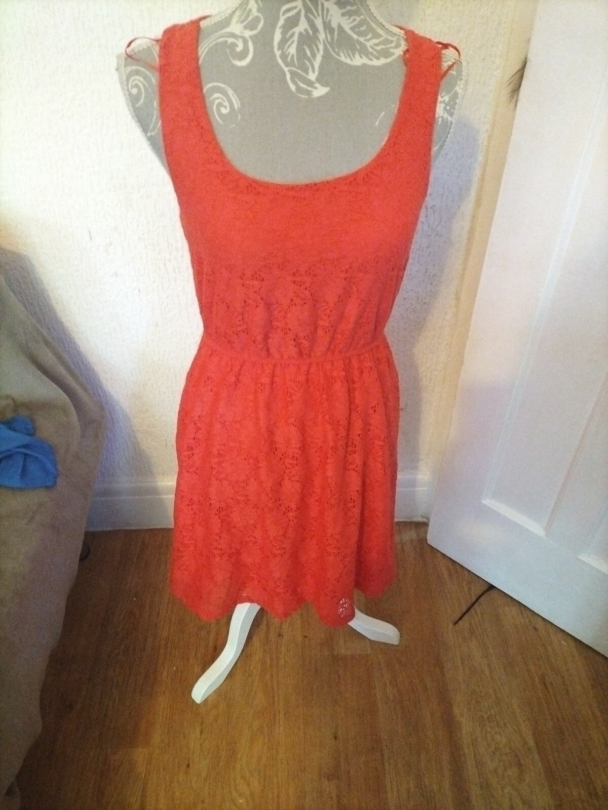 Brand New Ladies Belle Small Cerise Sleeveless Dress