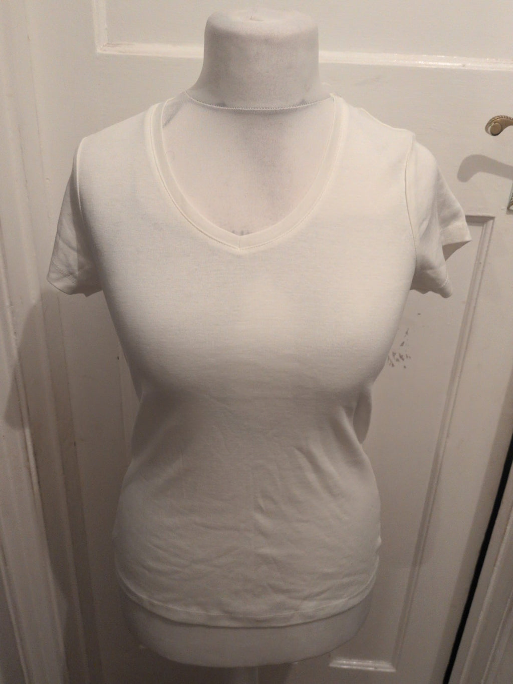 Ladies Tu Size 14 Fair trade Cotton Short Sleeve White T-shirt