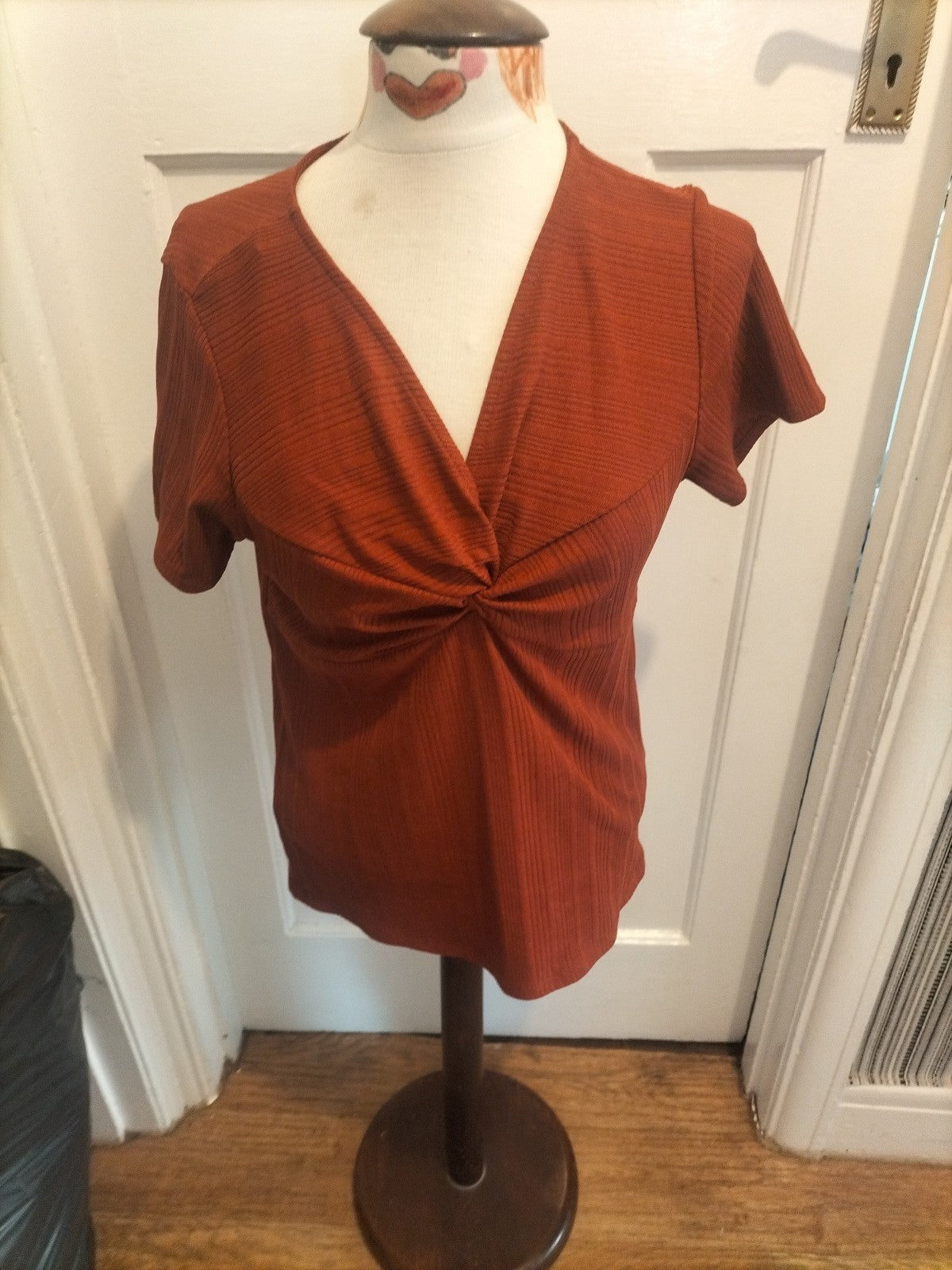 Ladies George Size 14 Brown Short Sleeved Tshirt