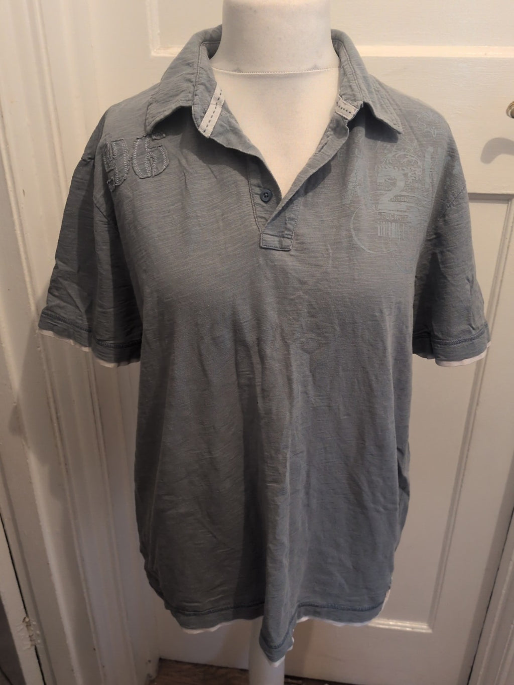 Tu XL Grey Short Sleeve Polo