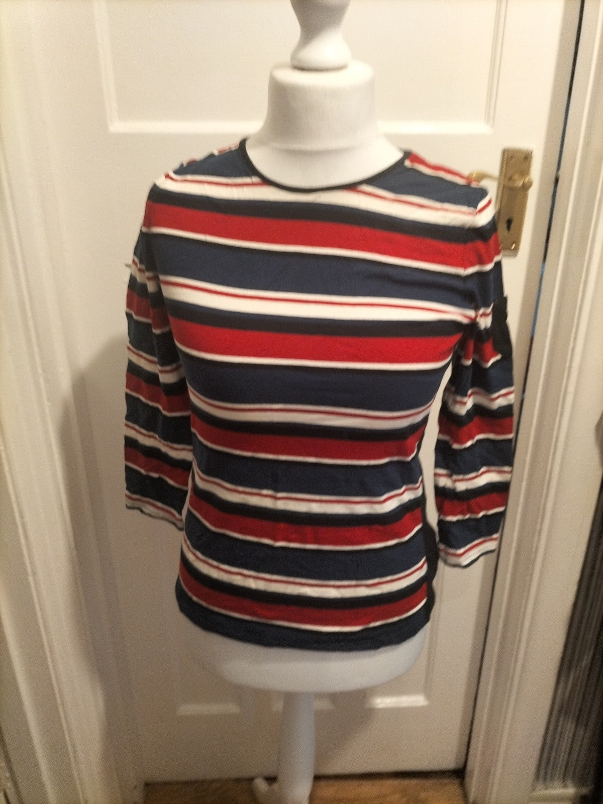 Ladies Chaps Size Medium Multi Striped Tshirt