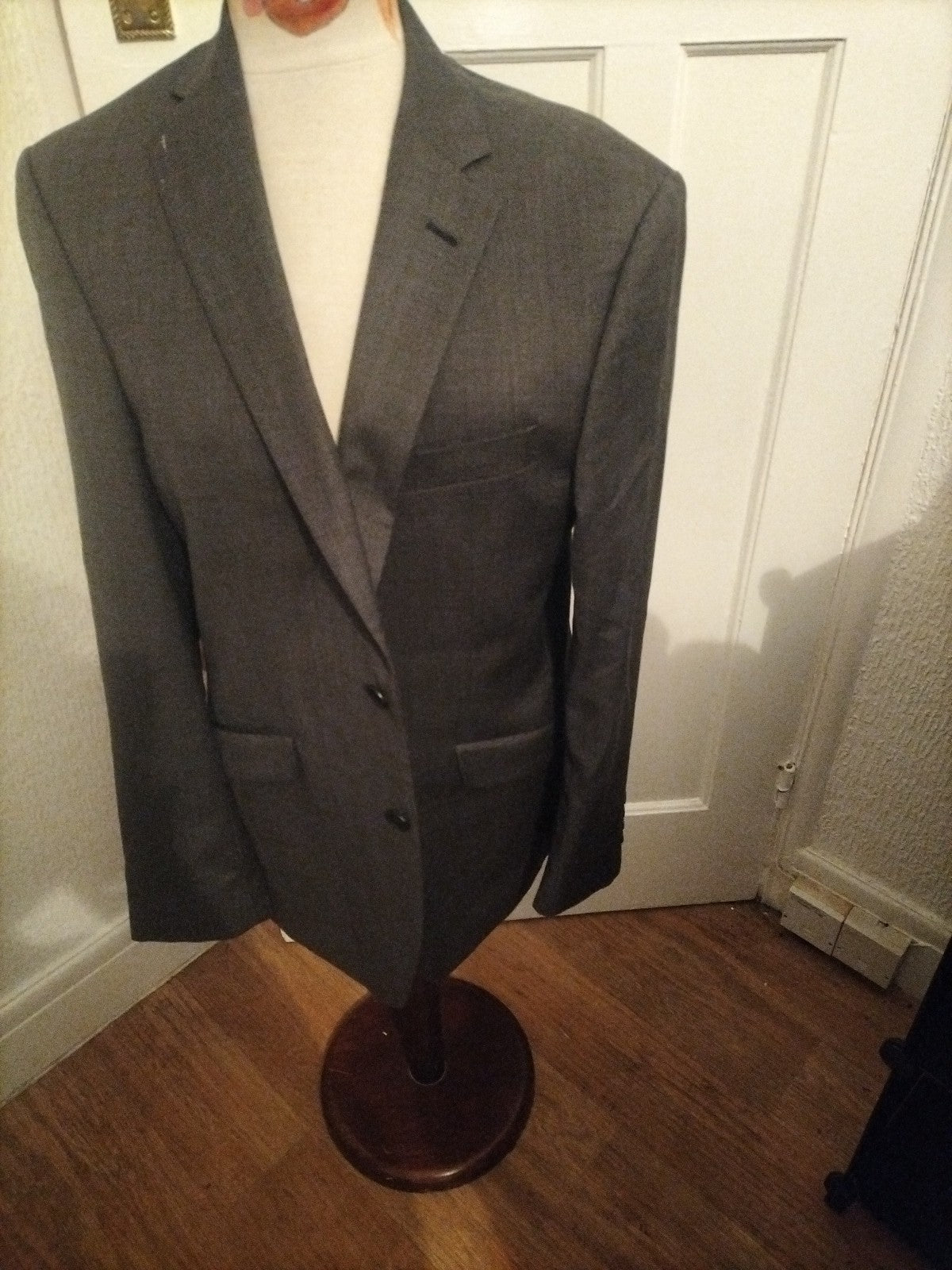 Mens Marks And Spencer Size 40M Grey Lined Padded Blazer/Jacket