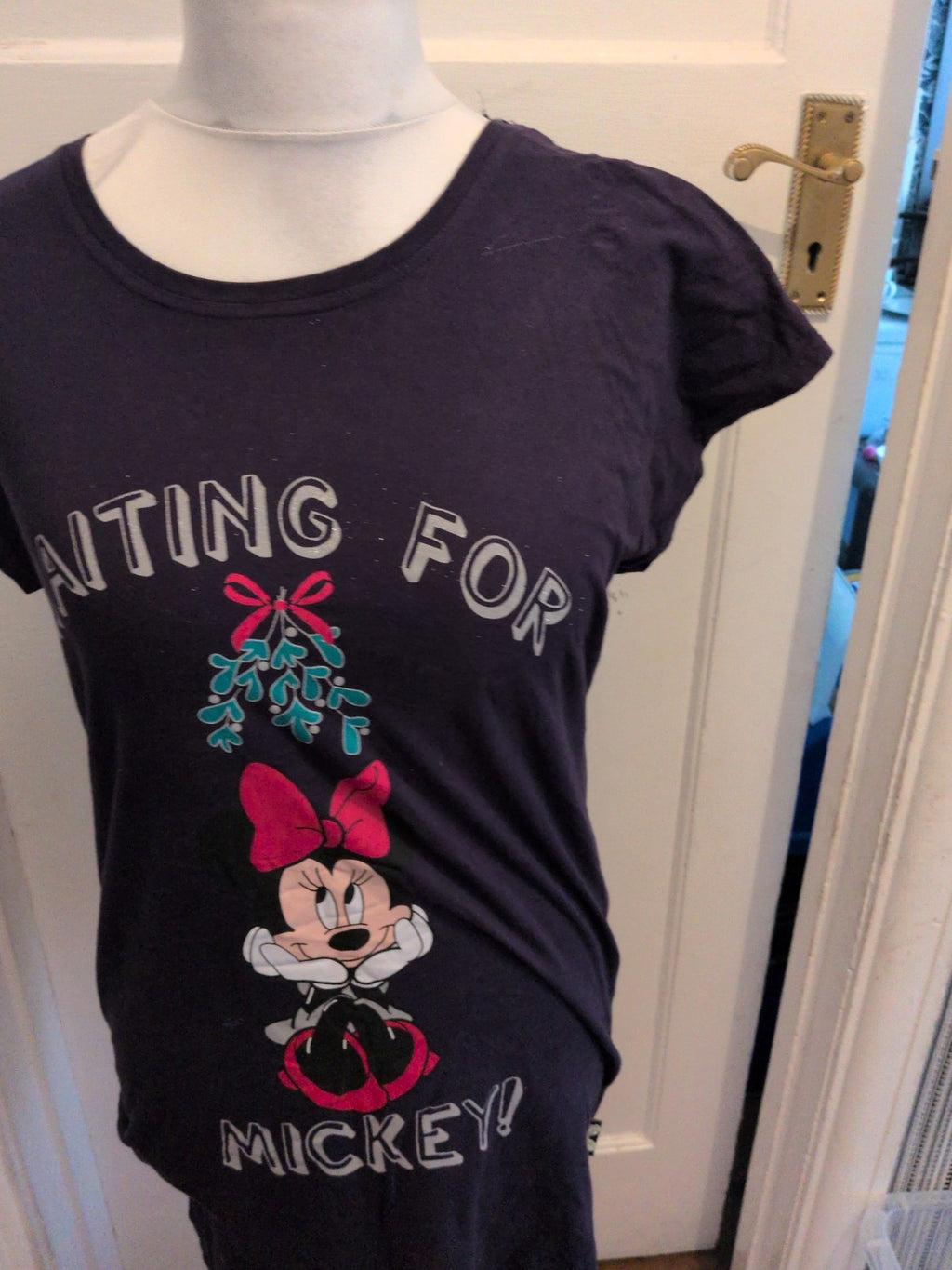 Disney 12-14 Navy Minnie Mouse Nighty Pyjama Short Sleeve