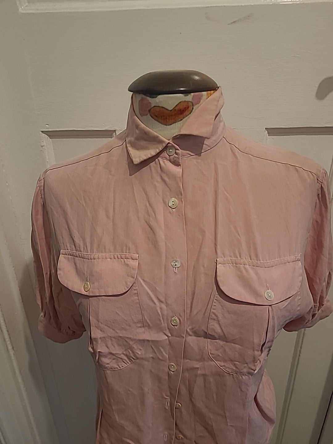 Ladies Renato Nucci Size Euro 38 Pink Shirt Sleeve Blouse