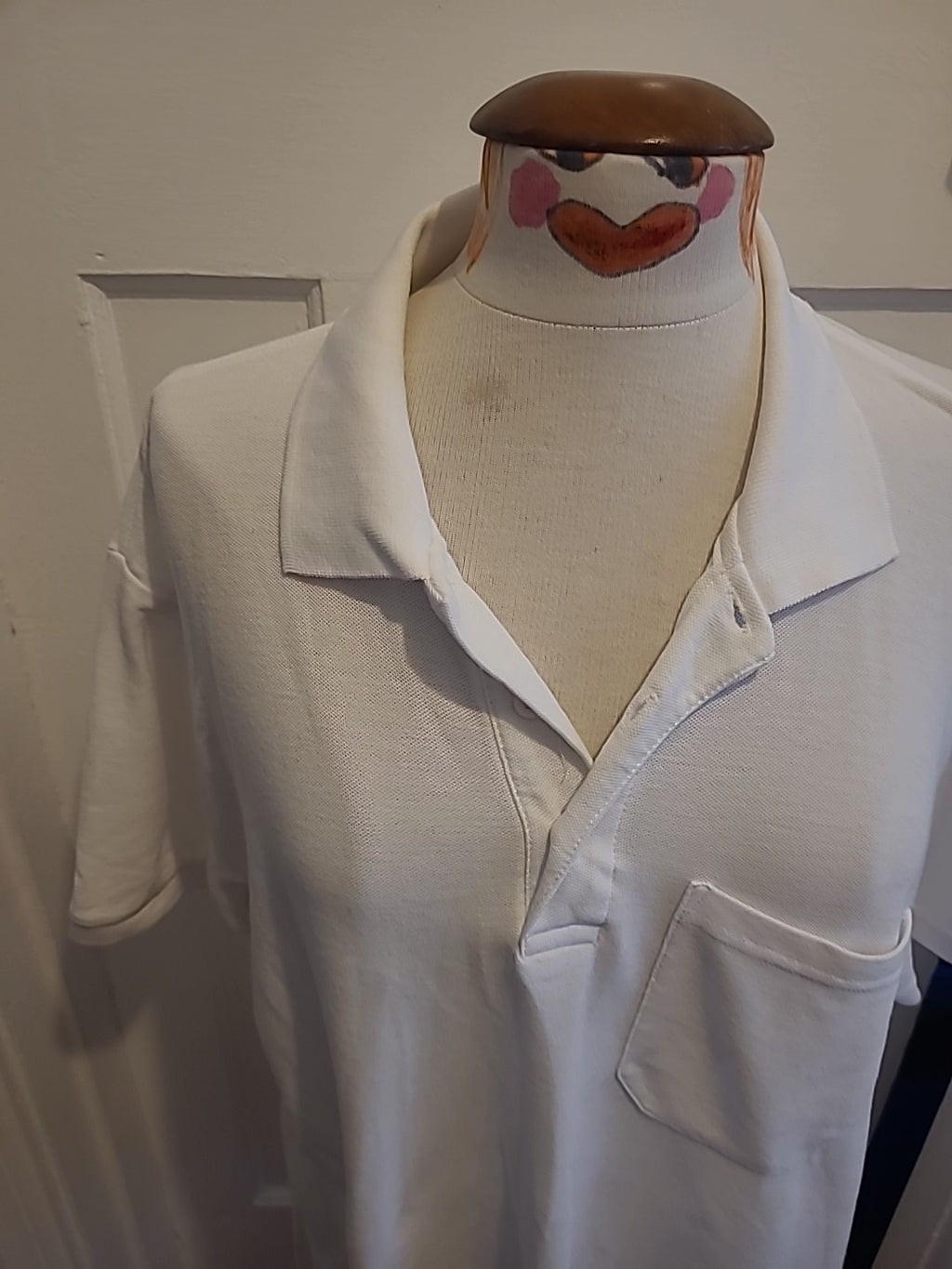 Mens Fruit Of The Loom Size Xl White Polo