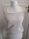 Primark Large 14-16 White Sleeveless Top