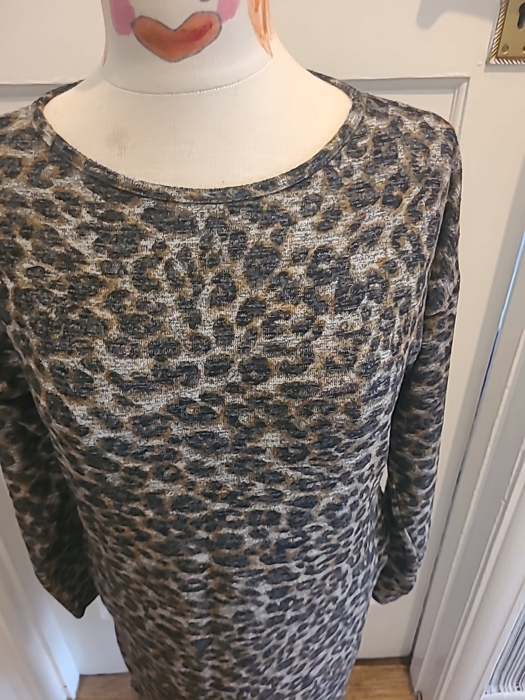 Ladies Marks And Spencer Size 6 Brown/Grey/Black Long Sleeved Nightwear
