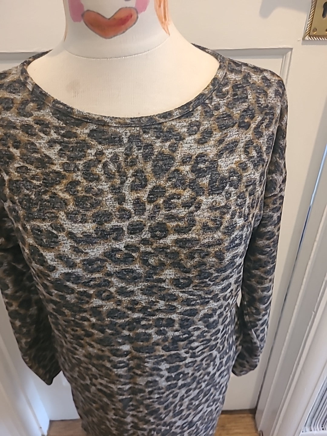 Ladies Marks And Spencer Size 6 Brown/Grey/Black Long Sleeved Nightwear