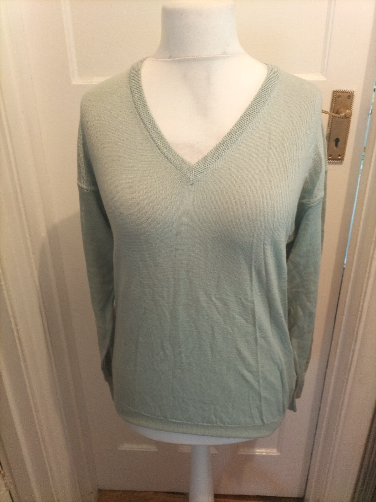 Mens Green Trees Size M Mint Jumper Couple Marks On Front