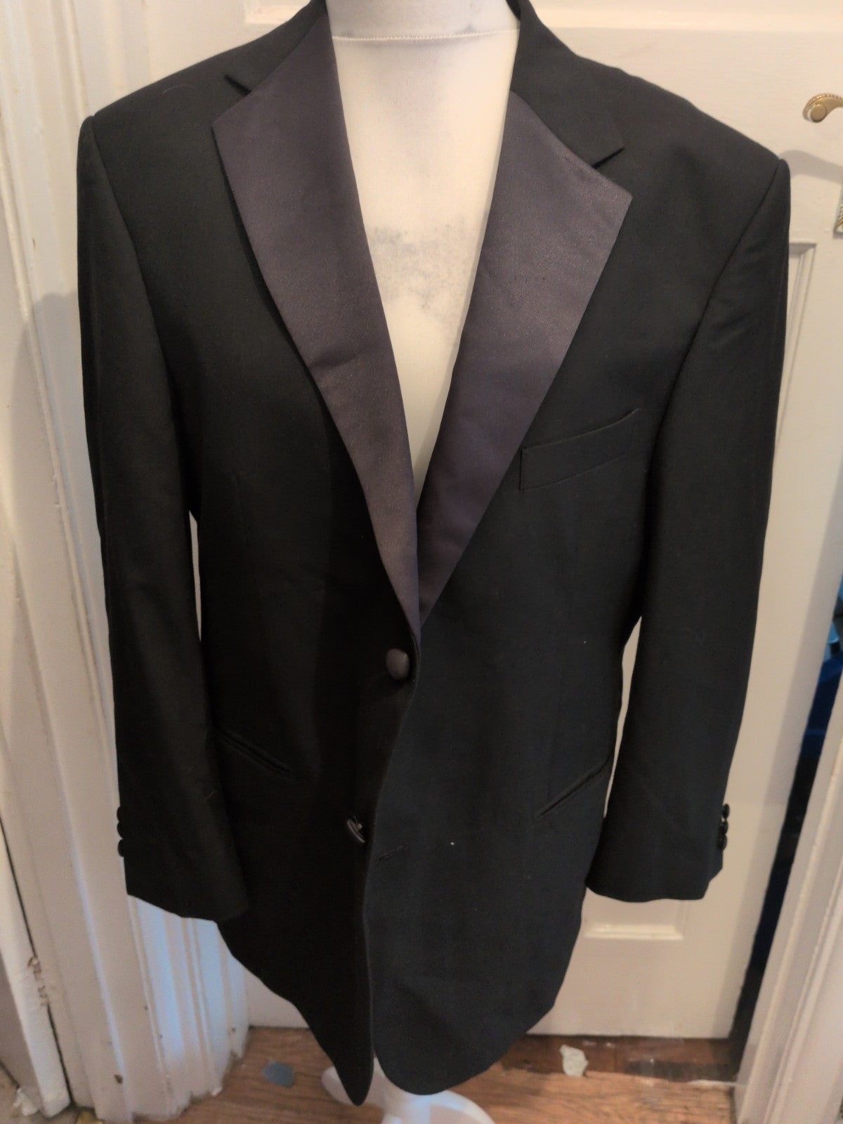Marks And Spencer 44short Black Blazer Suit Jacket