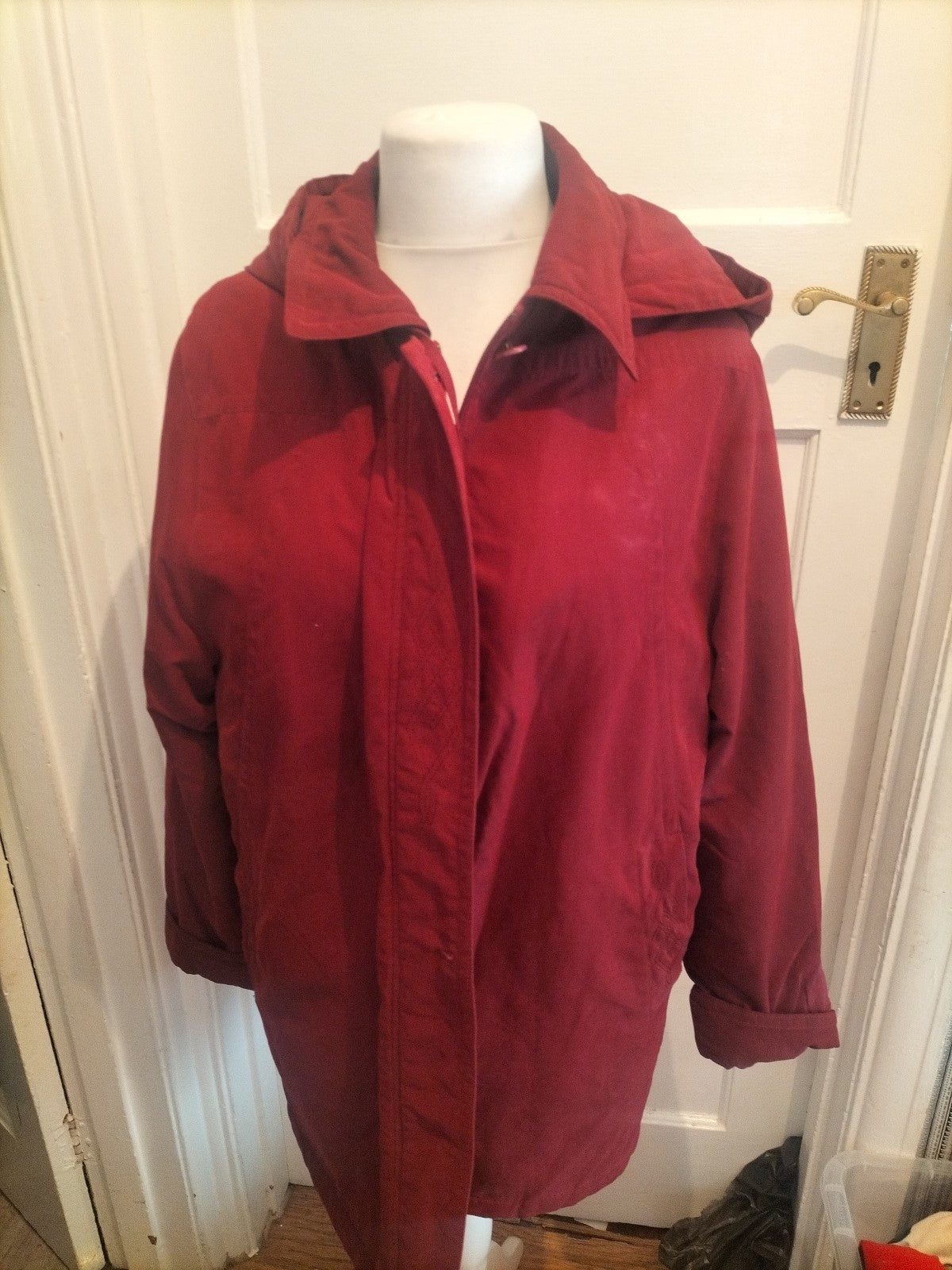 Elegance 18 Deep Red Lined Coat