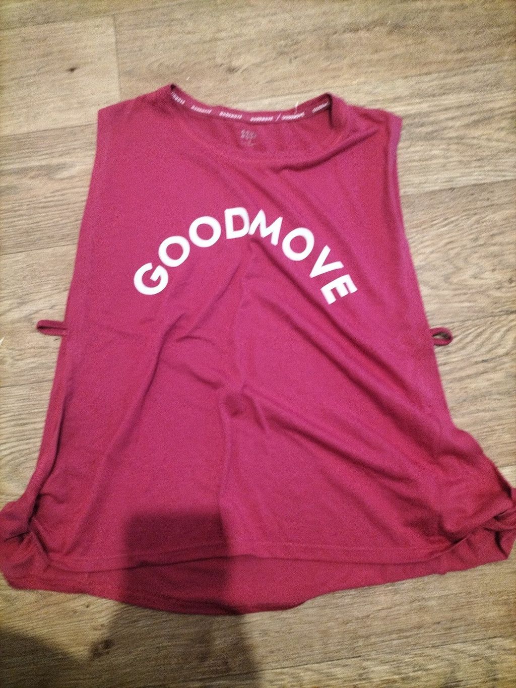 Ladies Goodmove Size 10 Hot Pink Split Sides Tshirt