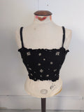 Primark 12-14 Bubblehem Sleeveless Crop Top