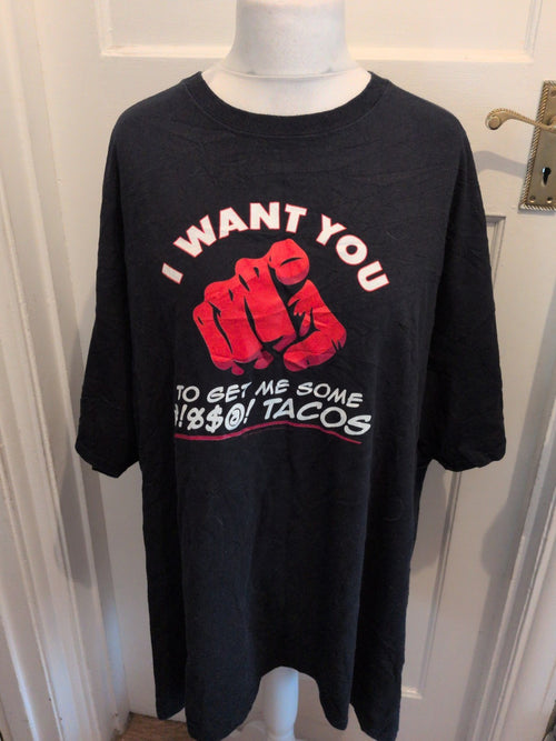 5XL Dark Navy "Taco" Printed Short Sleeve T-shirt