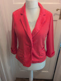 Ladies New Look Size 14 Coral 1 Button Soft Cardigan/Blazer