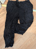 Next 10S Black Linen Blend Trousers
