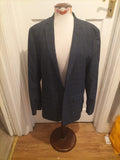 Mens New Look Size 42" Navy Check Padded Blazer Lined