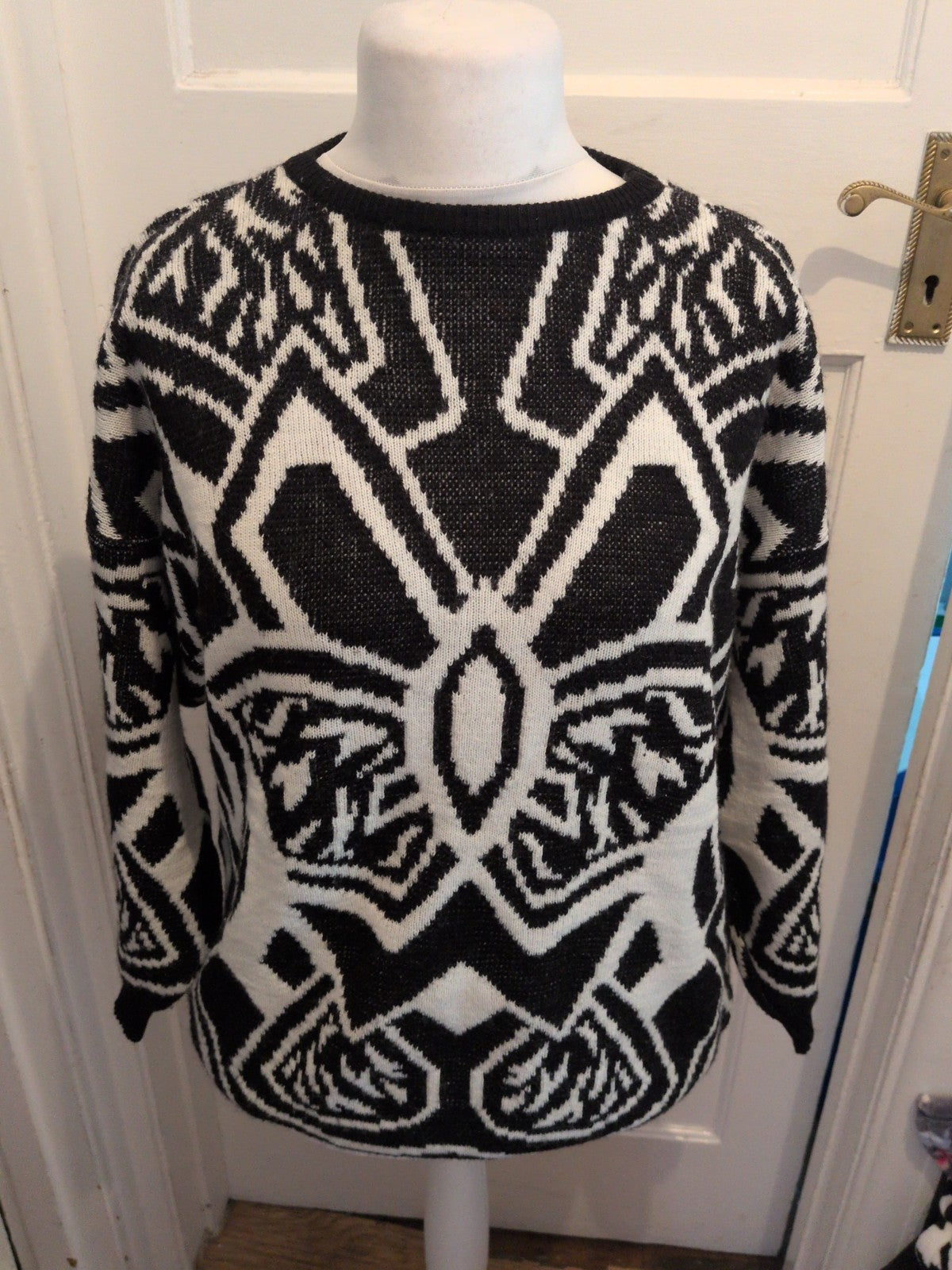 Pulsion Paris XL Black And White Pullover Ladies Jumper