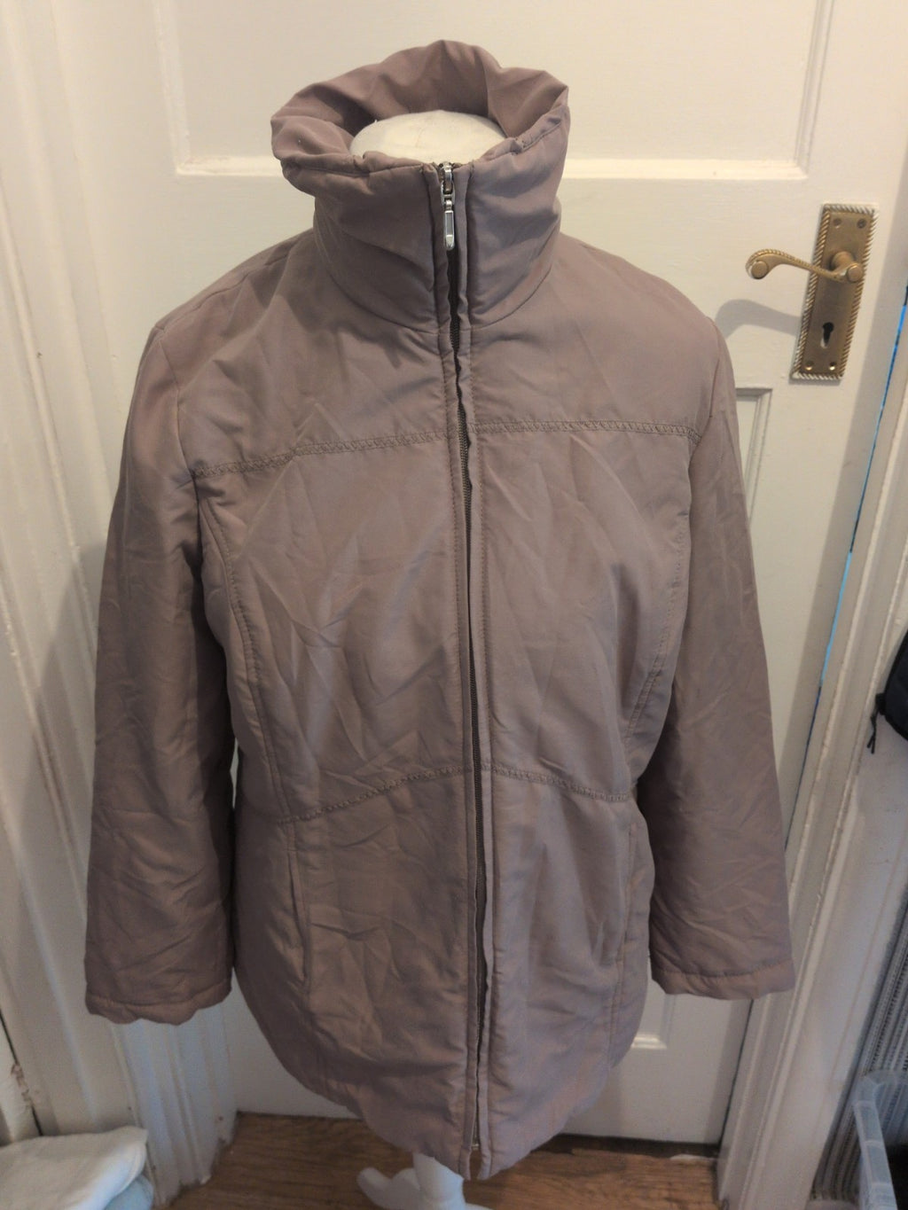 BM Causal 16 Beige/Brown Lined Full Zip Jacket