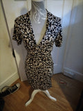 Ladies H+M Size Small Animal Print Wrap Over Top