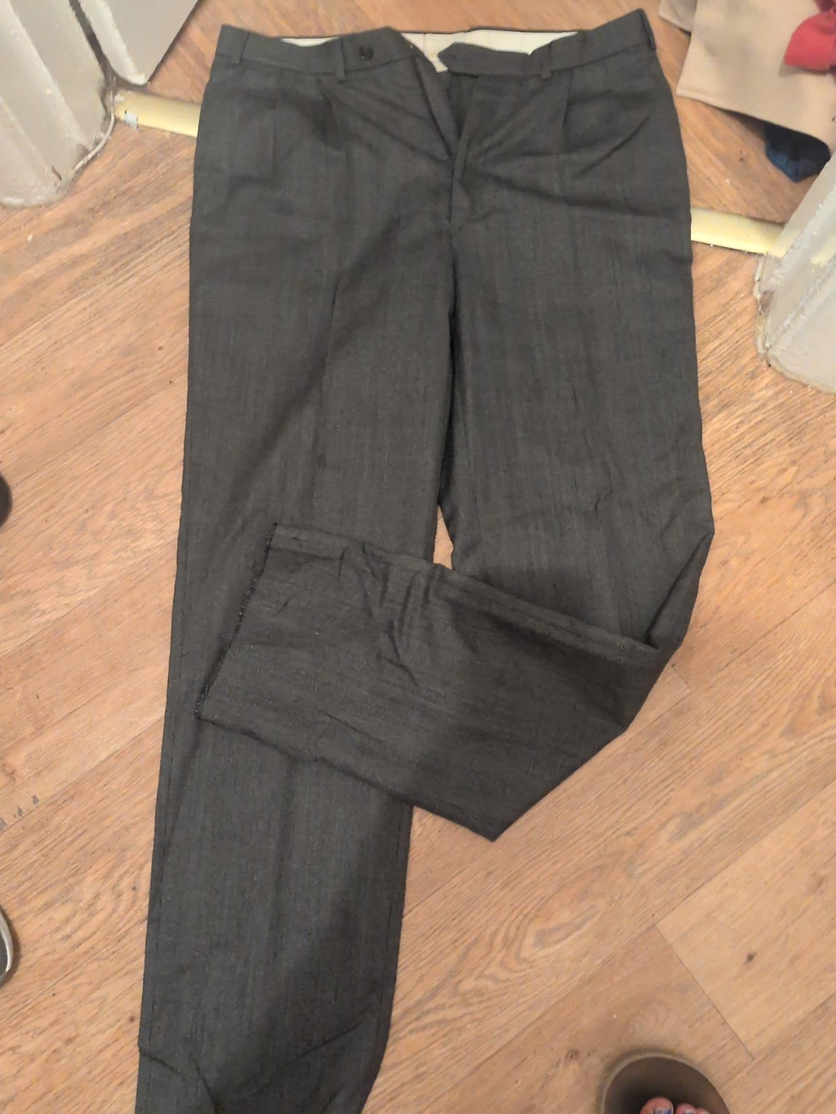St Michael 36/33 Grey Flecked Smart Trousers